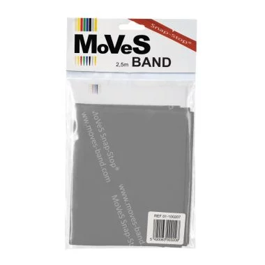 Эластичная лента MoVeS Band, 2.5 м, серебристая.