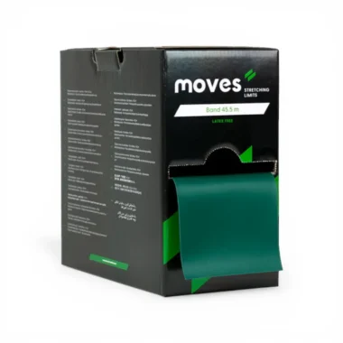 Pasipriešinimo juosta MoVeS Band be latekso, 45,5 m, žalia