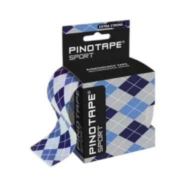 Kineziologinis teipas PINO TAPE Sport, 5 cm x 5 m, mėlynas languotas
