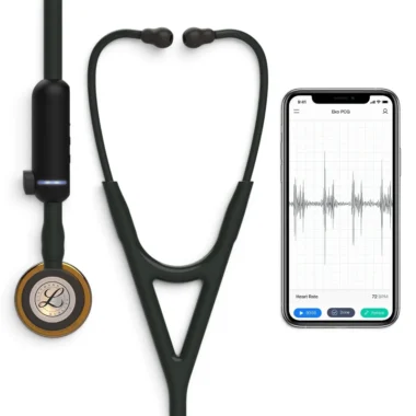 Skaitmeninis stetoskopas Littmann CORE Digital, juodas su vario spalvos galvute